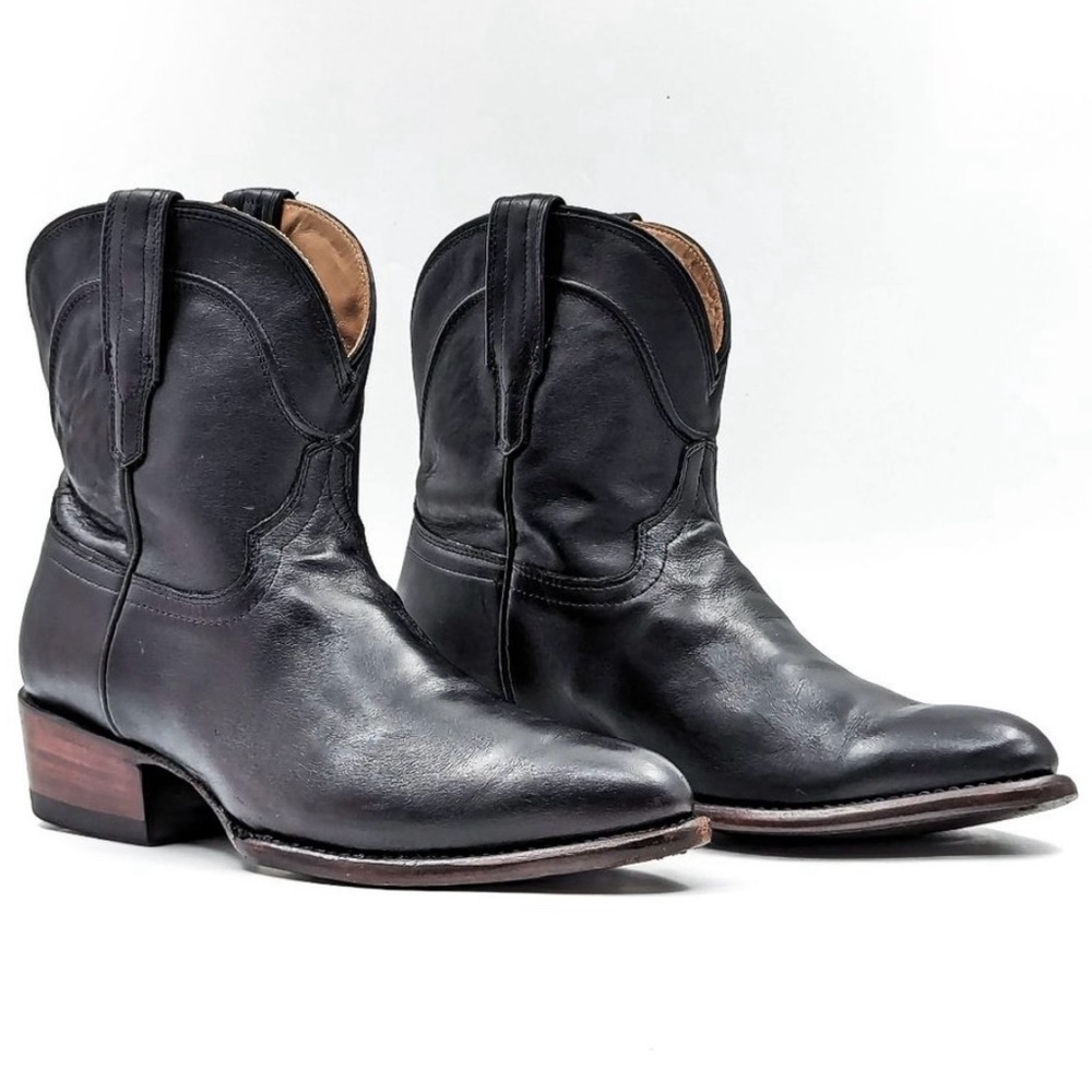 Tecovas Women Lucy Black Calfskin Leather
Western ankle Boots size 9.5B Cowboy